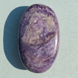 Charoite Oval Palm Stone from Syberia (X)